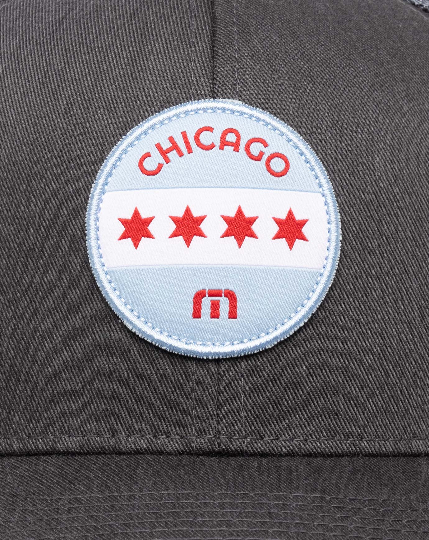 Heather Grey Pinstripe Travis Mathew Midway Fitted Hat