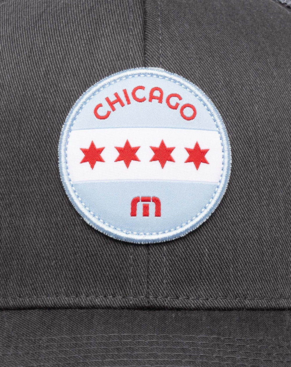 Heather Grey Pinstripe Travis Mathew Midway Fitted Hat