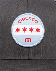 Heather Grey Pinstripe Travis Mathew Midway Fitted Hat