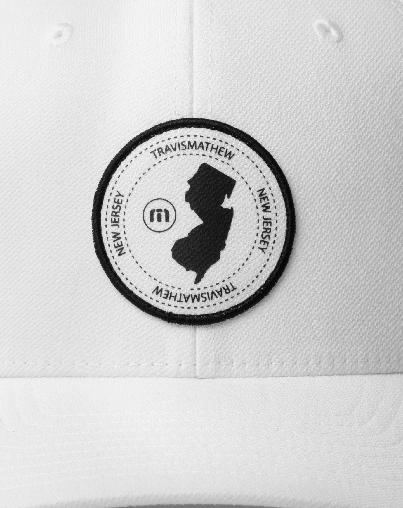 White Travis Mathew East Coast Time Fitted Hat