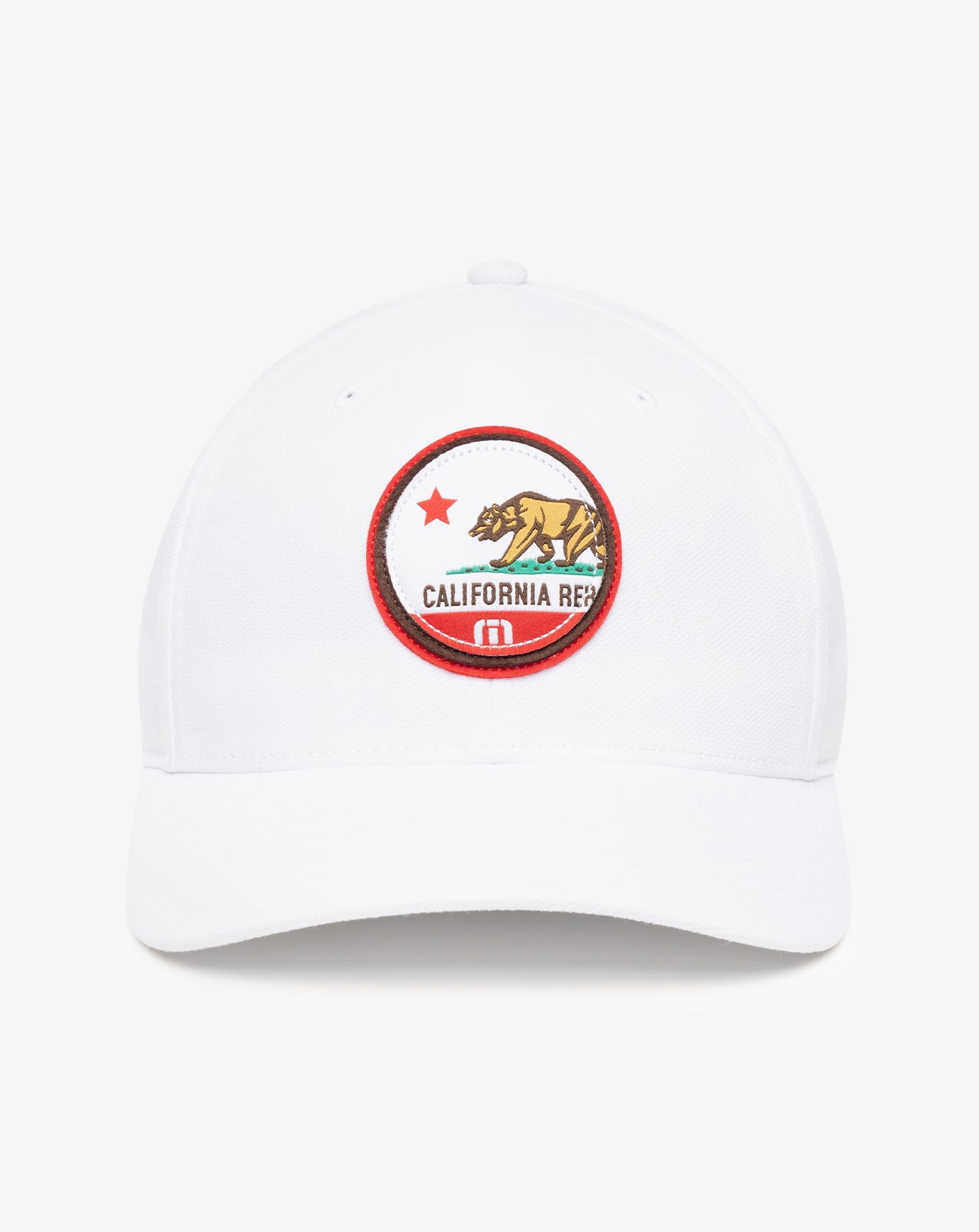White Travis Mathew Cali Patch 3.0 Fitted Hat