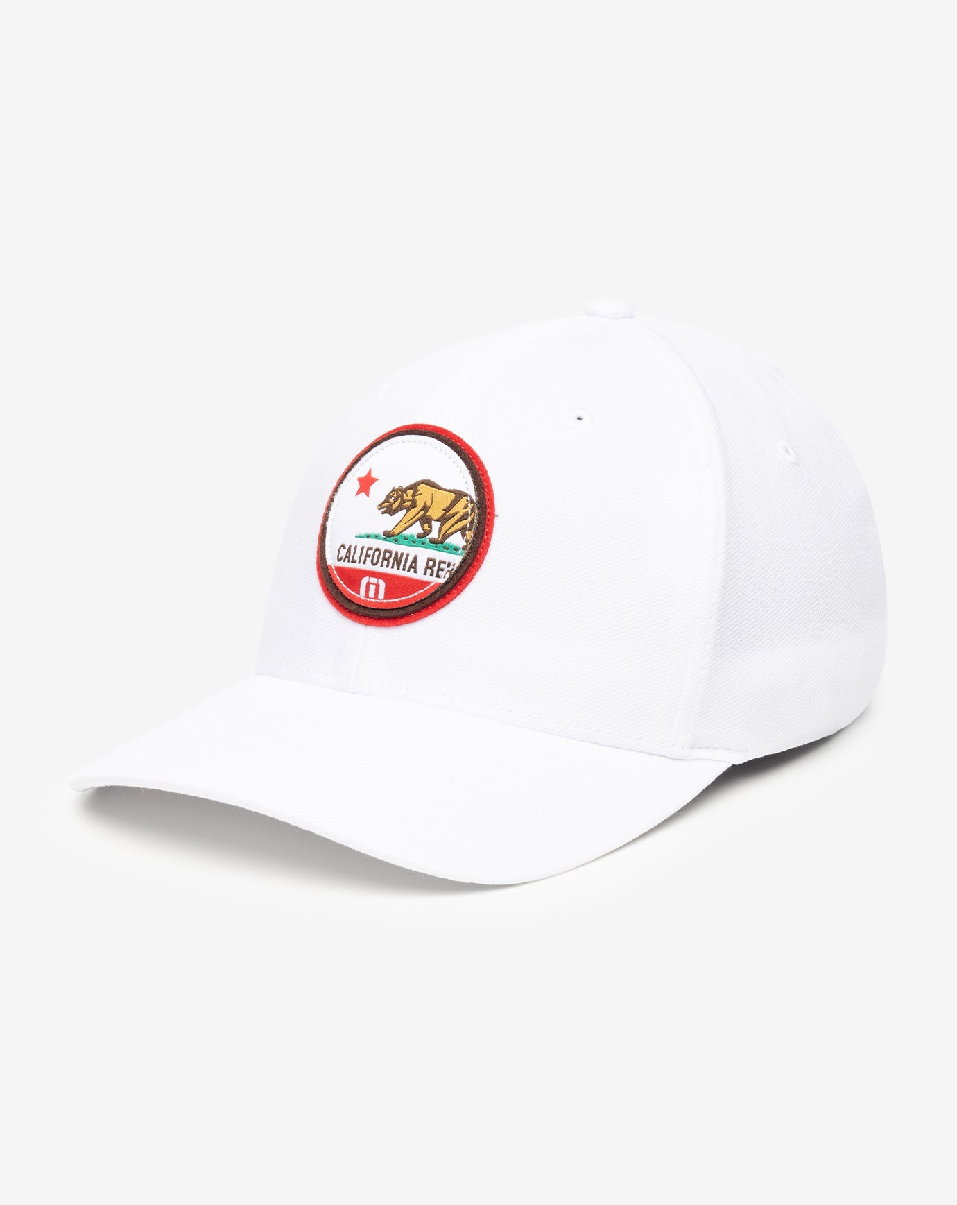 White Travis Mathew Cali Patch 3.0 Fitted Hat