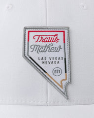 White Travis Mathew Interstate 15 Fitted Hat