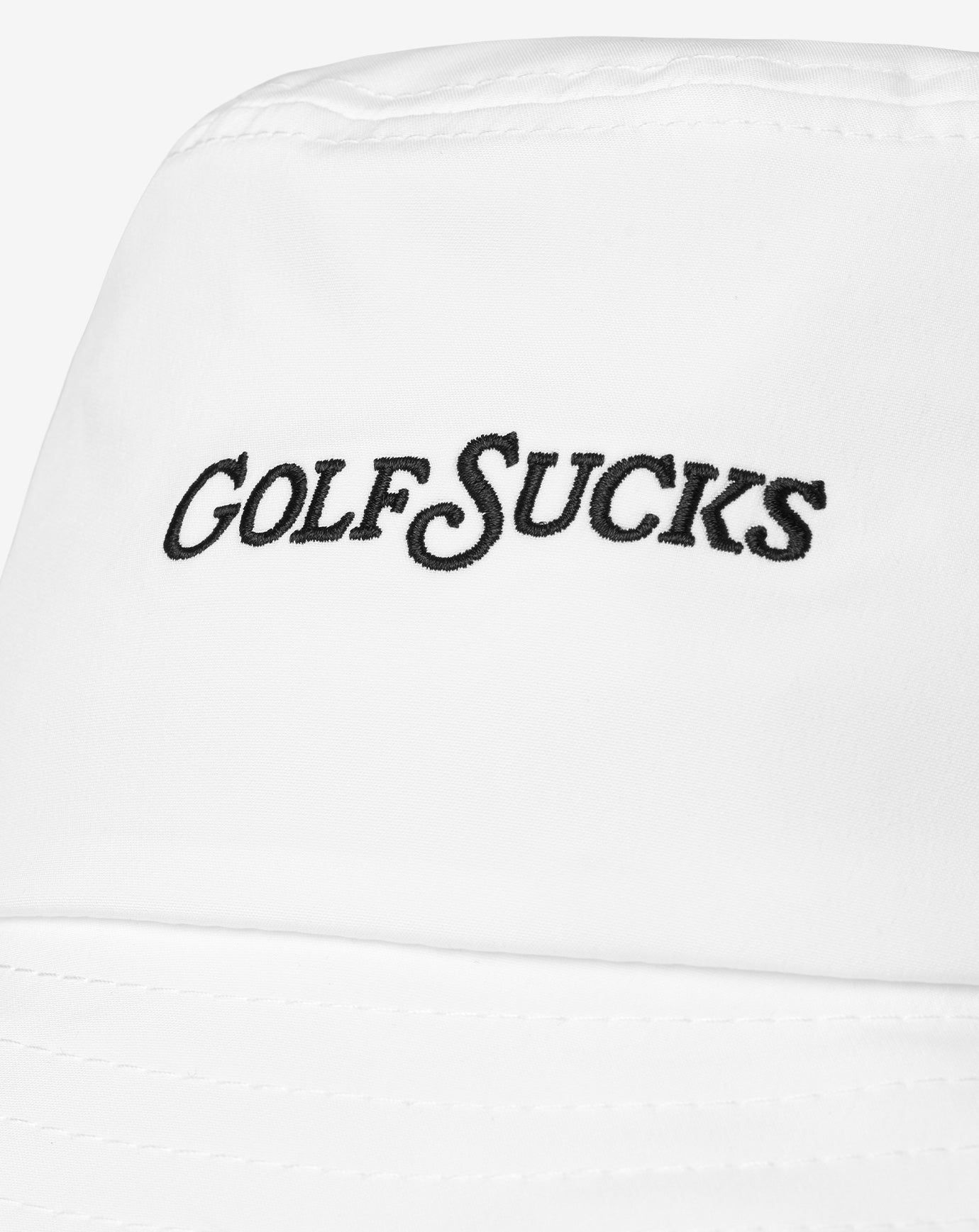 White Travis Mathew Golf Sucks Bucket Hat