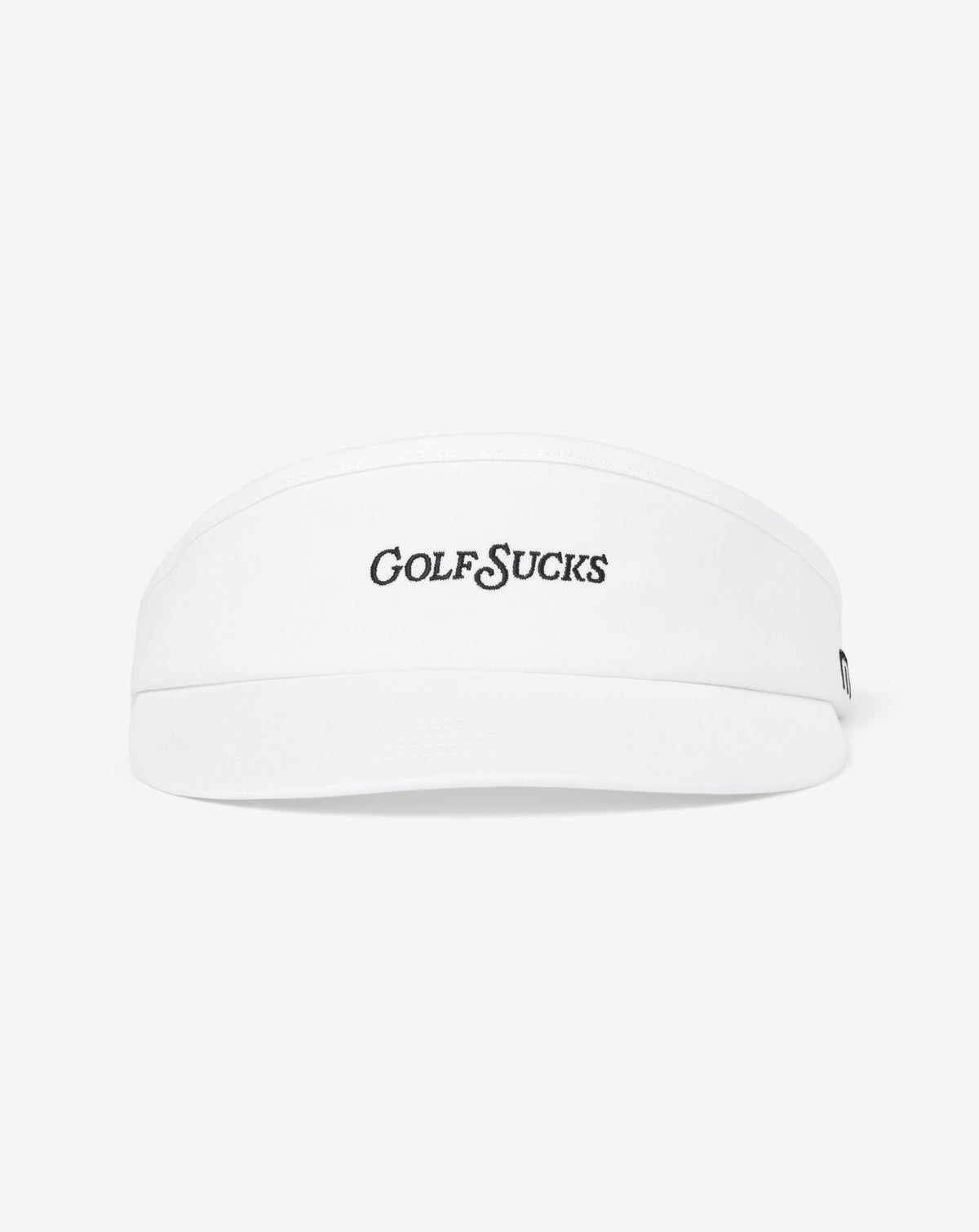 White Travis Mathew Golf Sucks Visor