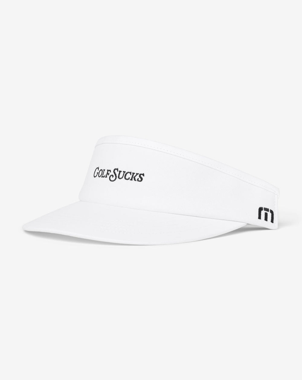 White Travis Mathew Golf Sucks Visor