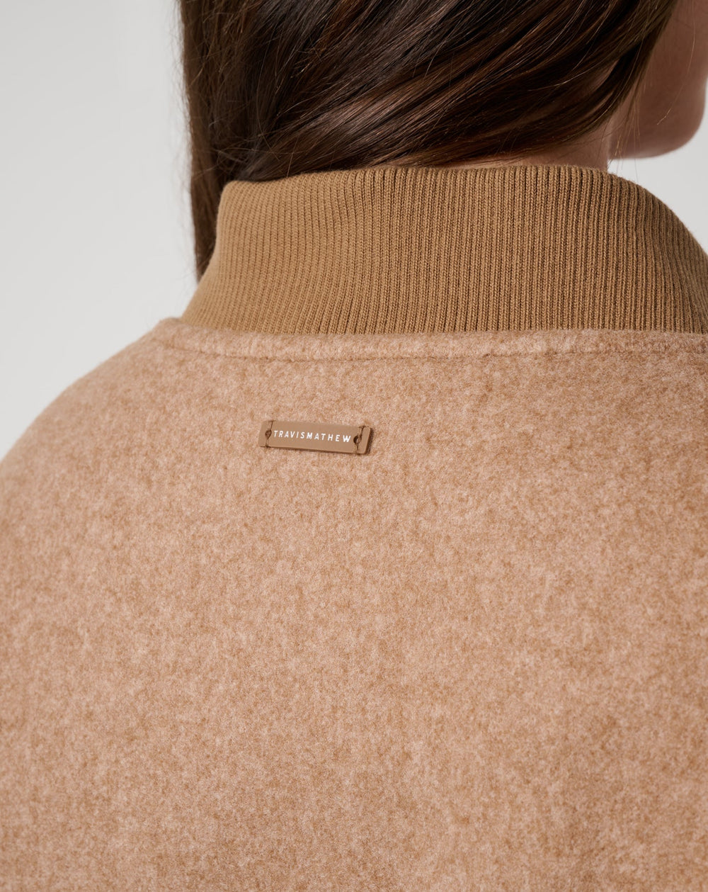 Heather Chestnut Multi Travis Mathew Clubside Varsity Bomber