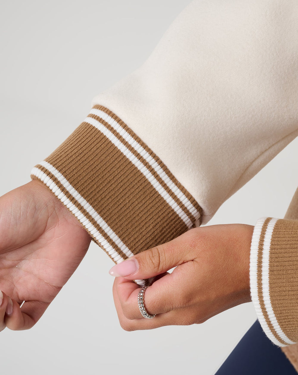 Heather Chestnut Multi Travis Mathew Clubside Varsity Bomber