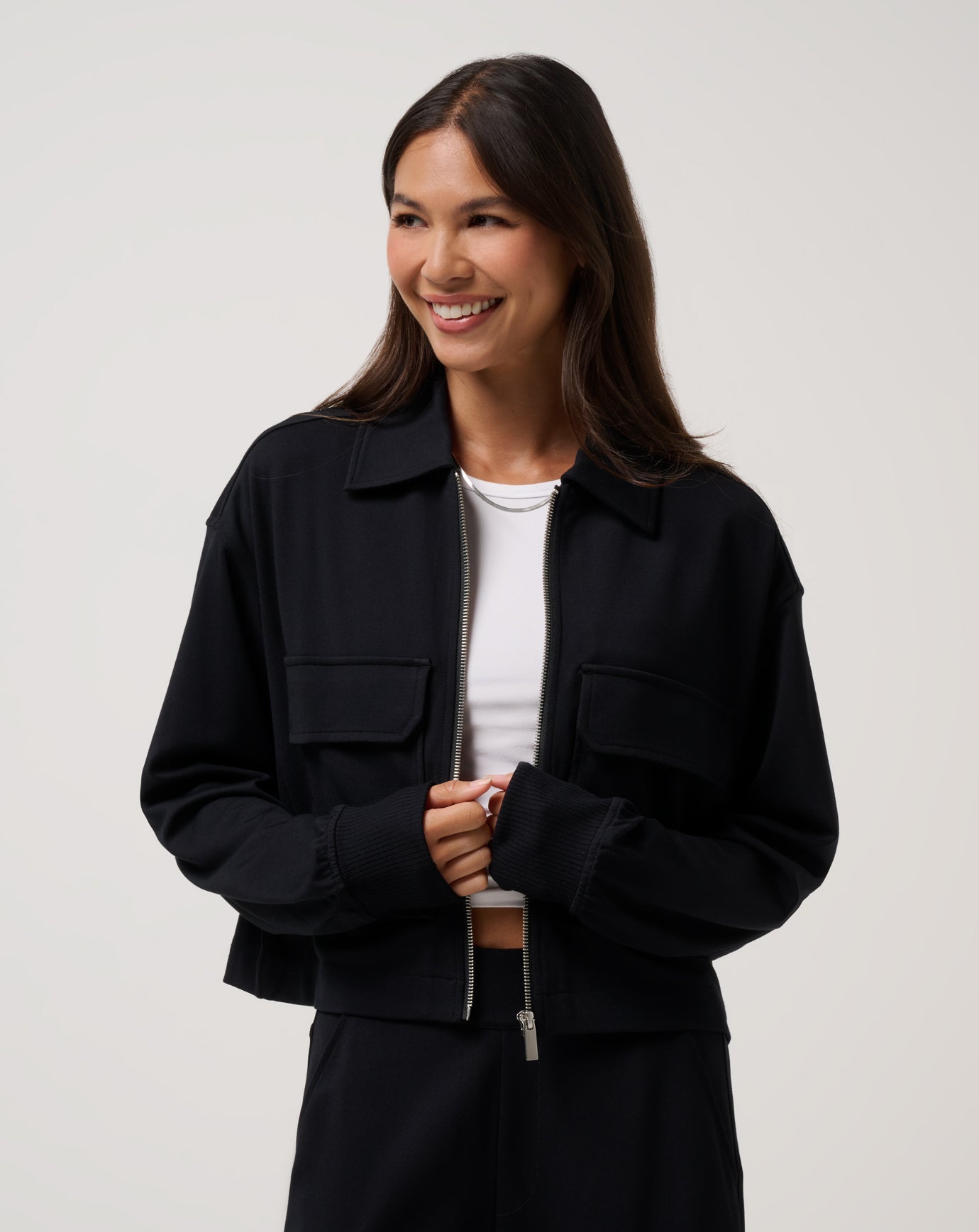 Black Travis Mathew Friday Doubleknit Utility Jacket