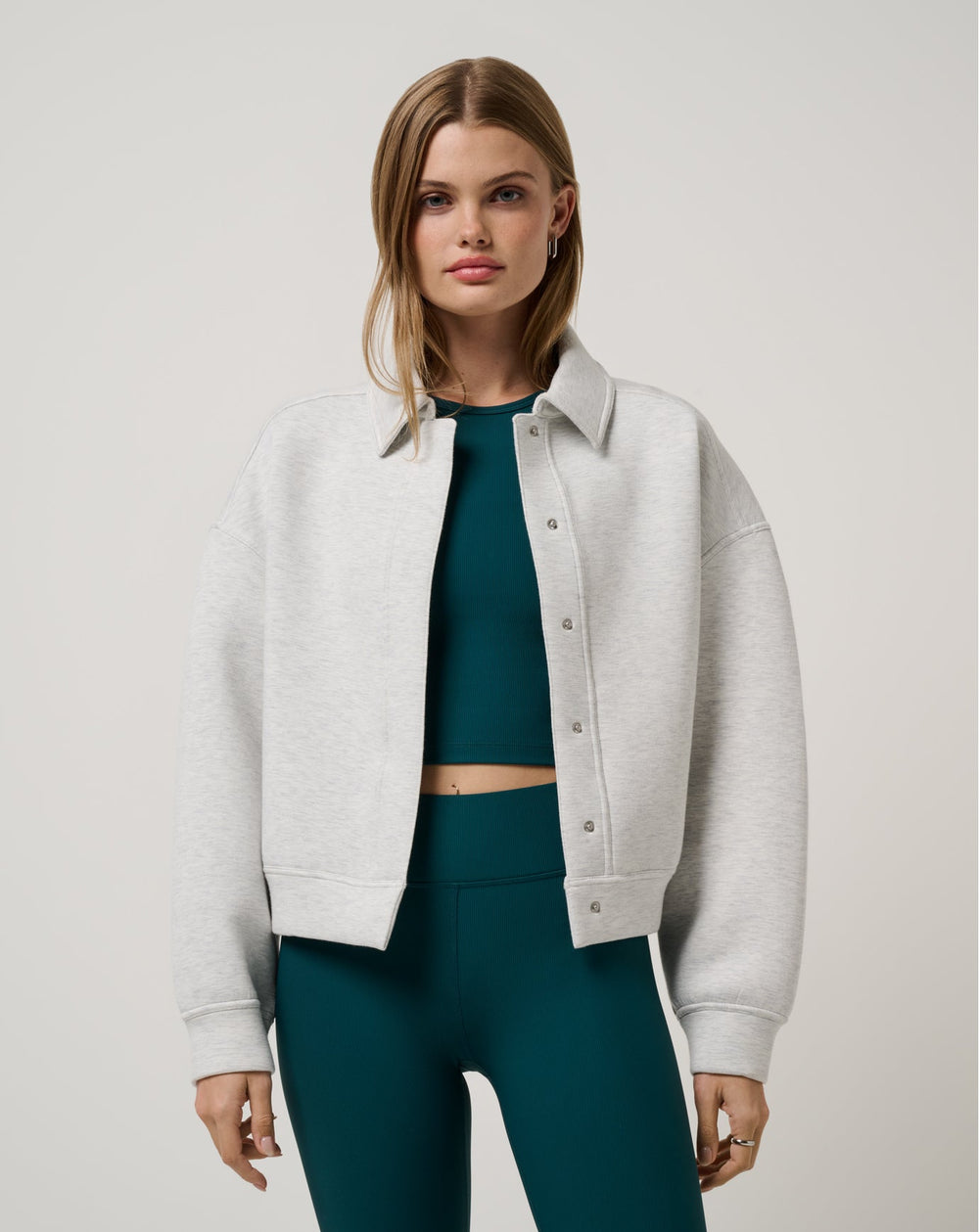Heather Light Grey Travis Mathew Cloudscape Button Down