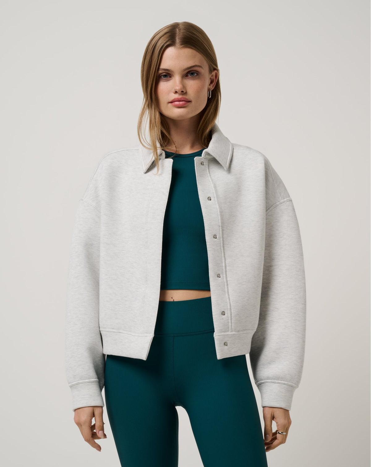 Heather Light Grey Travis Mathew Cloudscape Button Down