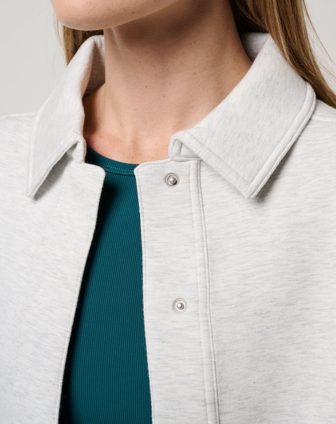 Heather Light Grey Travis Mathew Cloudscape Button Down