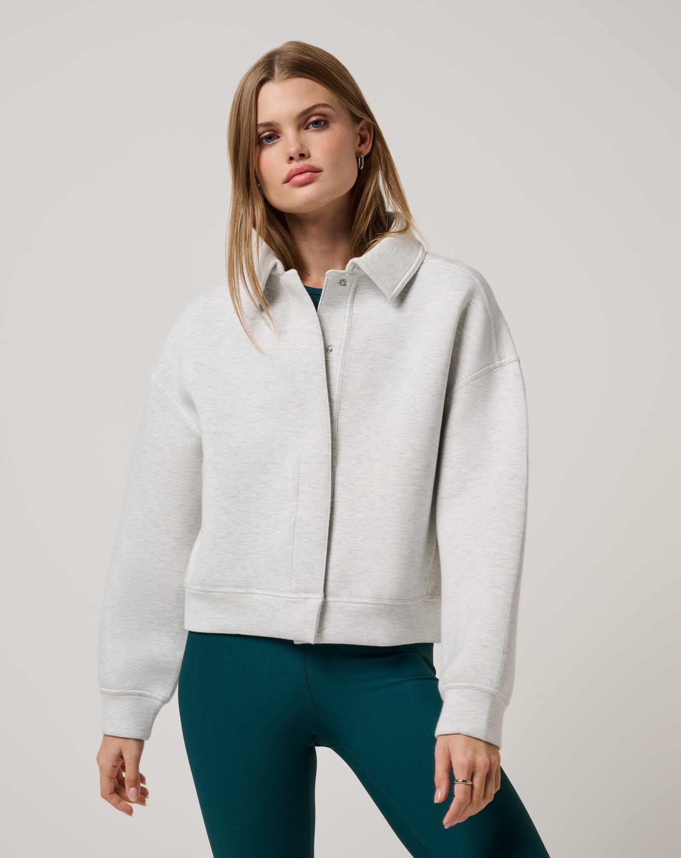 Heather Light Grey Travis Mathew Cloudscape Button Down