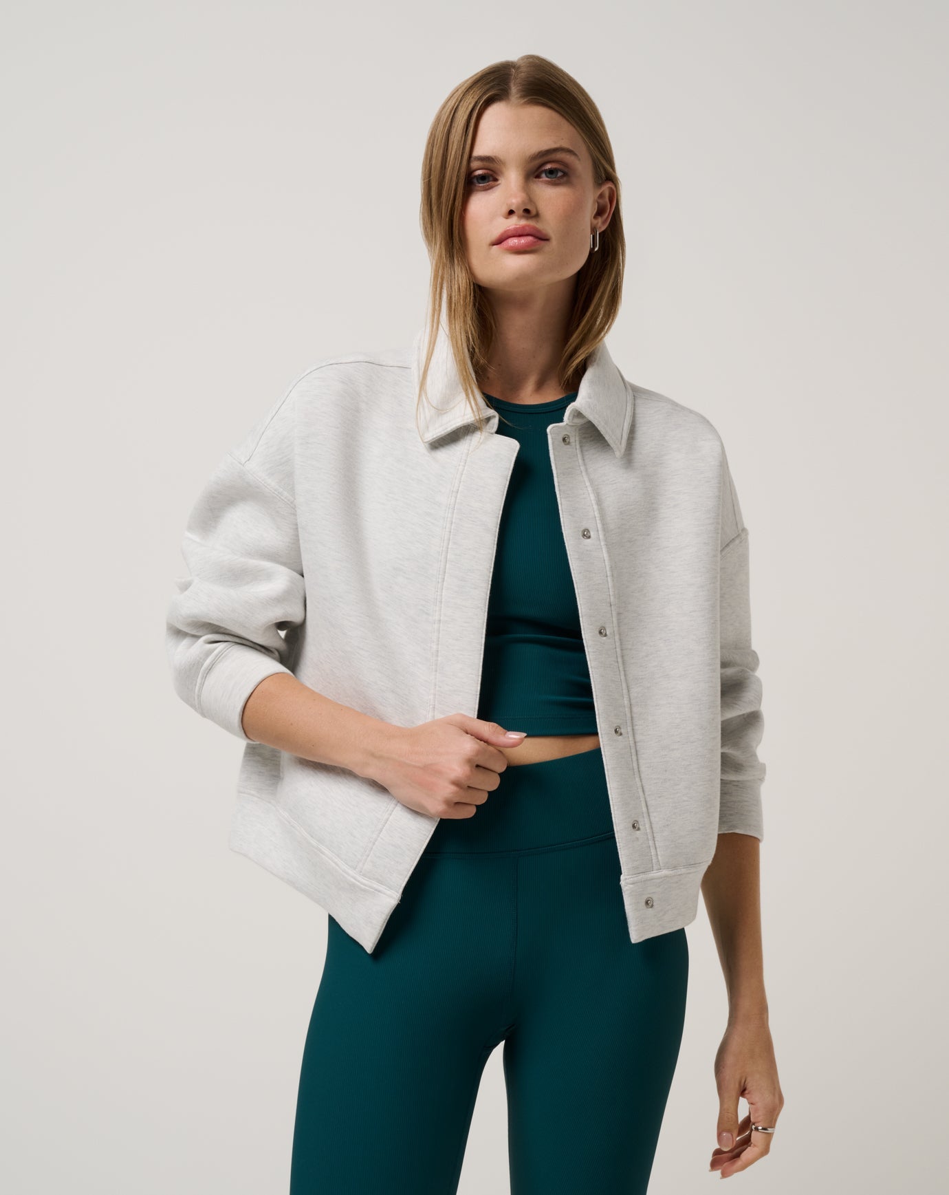 Heather Light Grey Travis Mathew Cloudscape Button Down