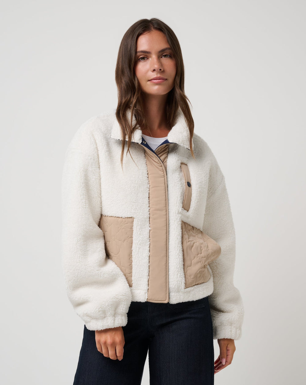 Snow White Travis Mathew Artful Sherpa Jacket