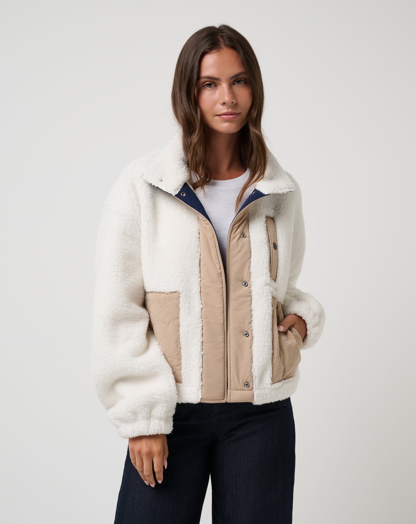 Snow White Travis Mathew Artful Sherpa Jacket