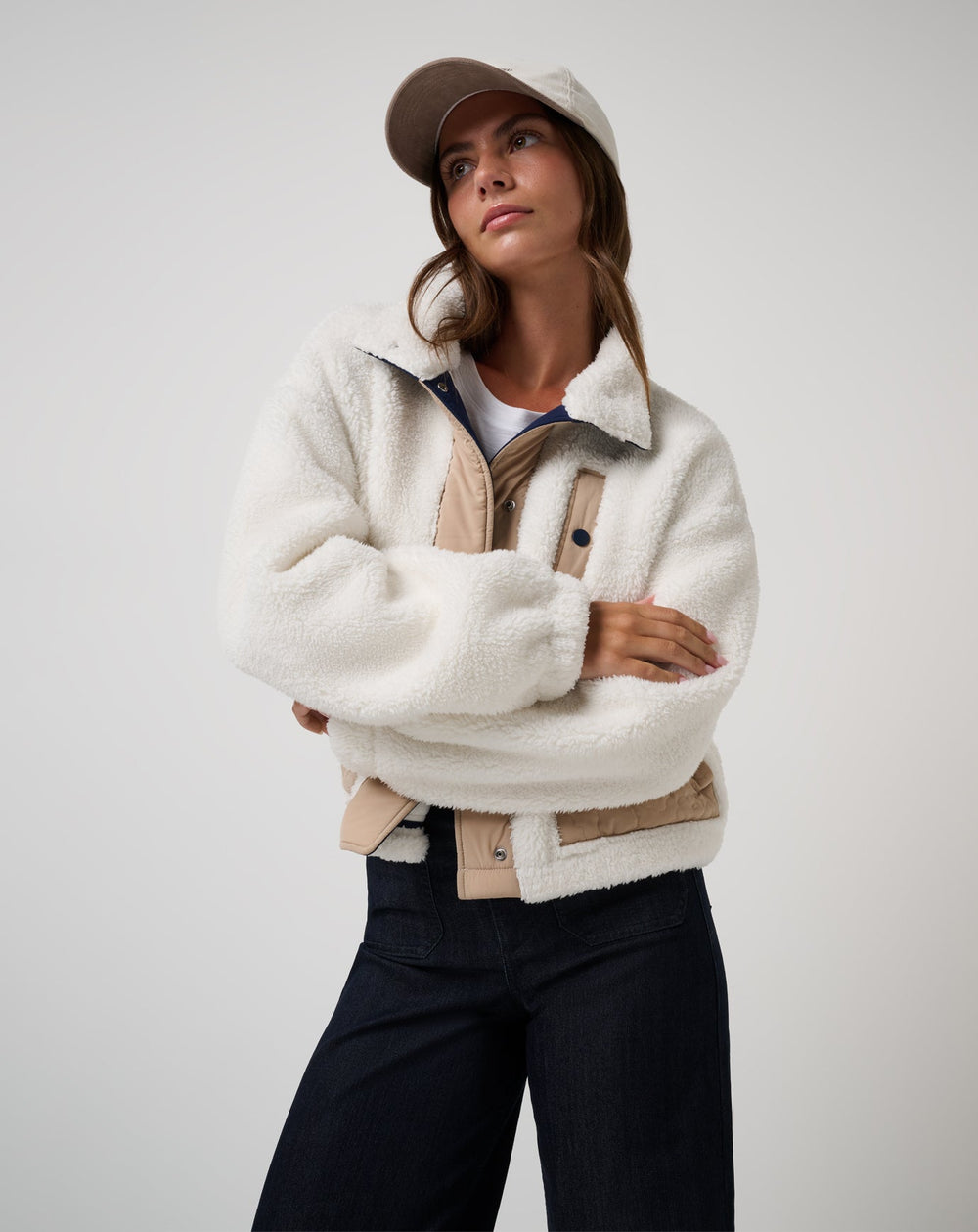 Snow White Travis Mathew Artful Sherpa Jacket
