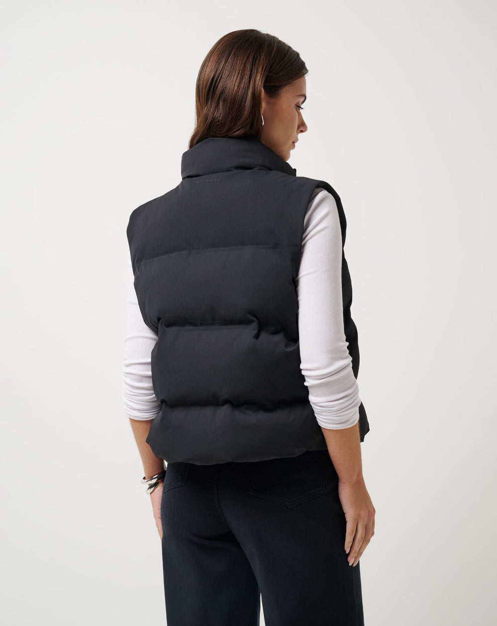 Black Travis Mathew Moontide Bonded Puffer Vest