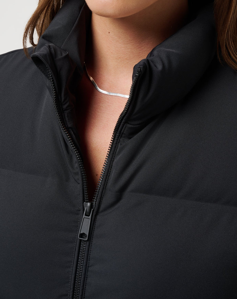 Black Travis Mathew Moontide Bonded Puffer Vest