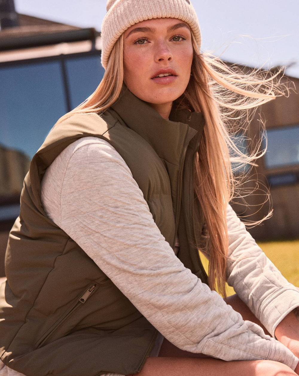 Grape Leaf Travis Mathew Moontide Bonded Puffer Vest