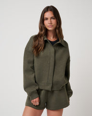 Heather Grape Leaf Travis Mathew Cloudscape Button Down