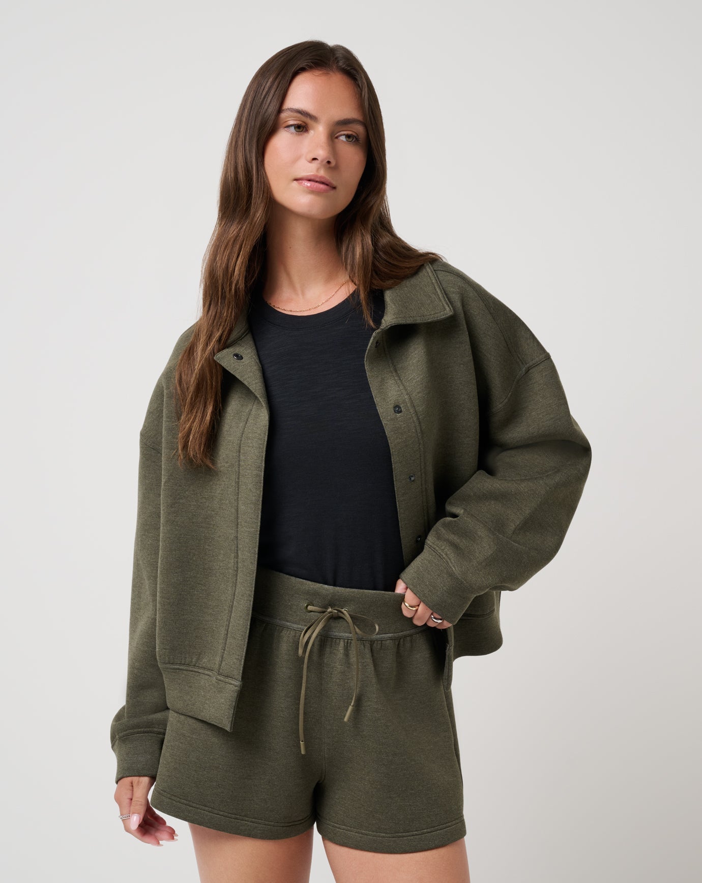 Heather Grape Leaf Travis Mathew Cloudscape Button Down