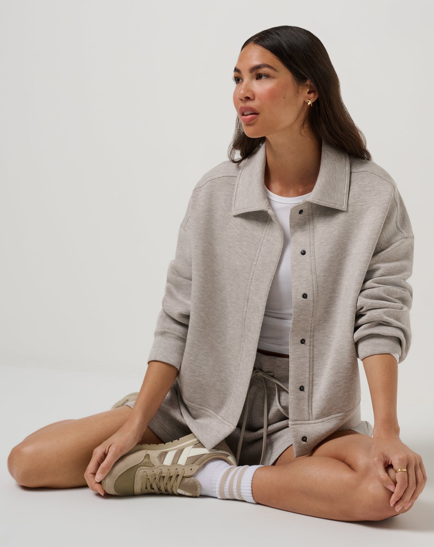 Heather Savannah Tan Travis Mathew Cloudscape Button Down