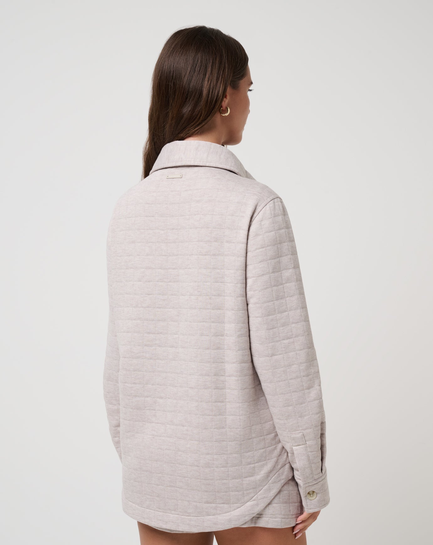 Heather Savannah Tan Travis Mathew Cloud Coastal Quilted Shacket