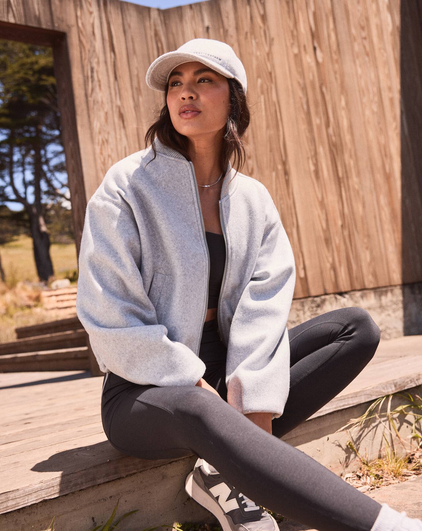 Heather Light Grey Travis Mathew Rustic Retreat Bomber