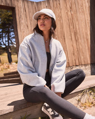Heather Light Grey Travis Mathew Rustic Retreat Bomber