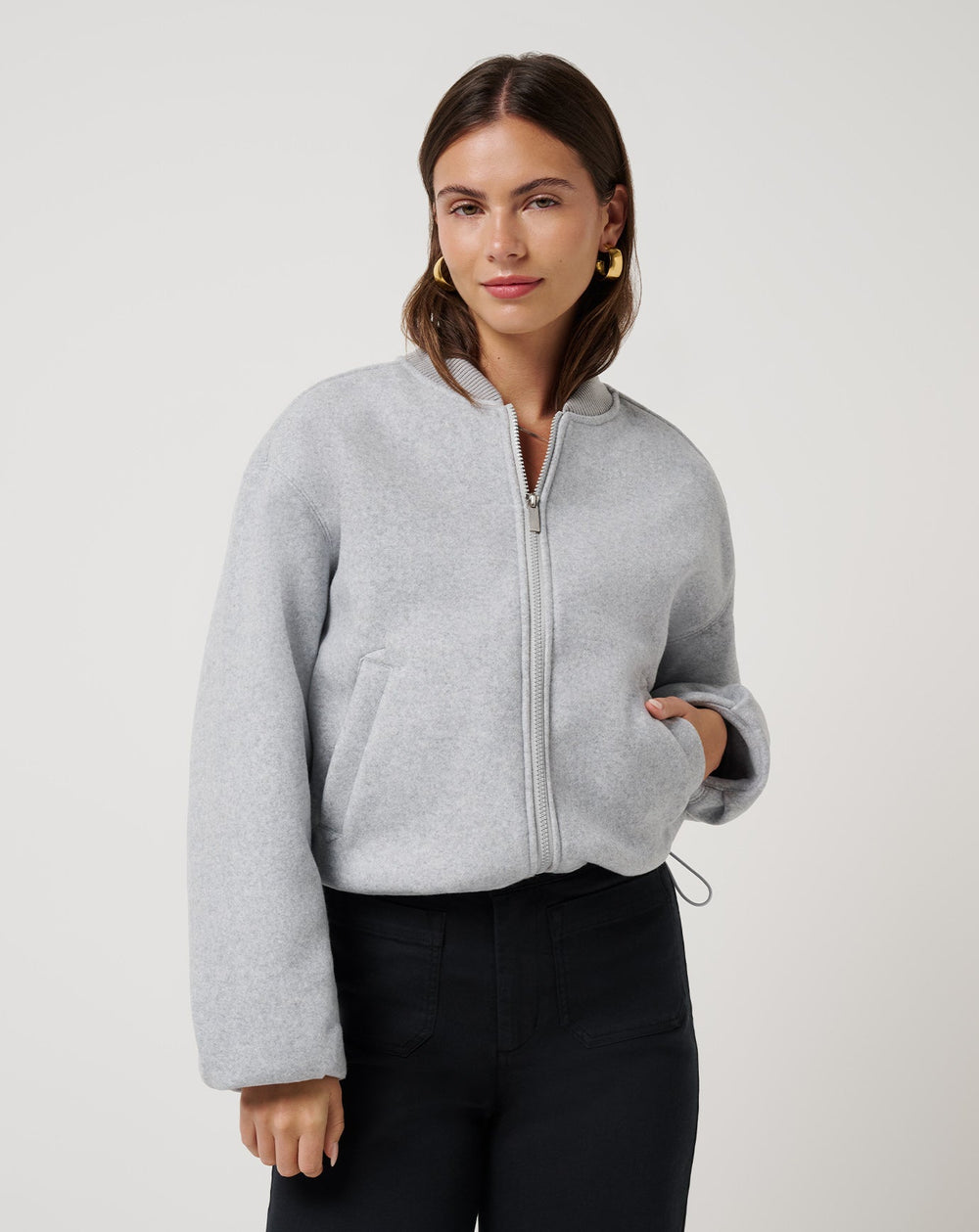 Heather Light Grey Travis Mathew Rustic Retreat Bomber