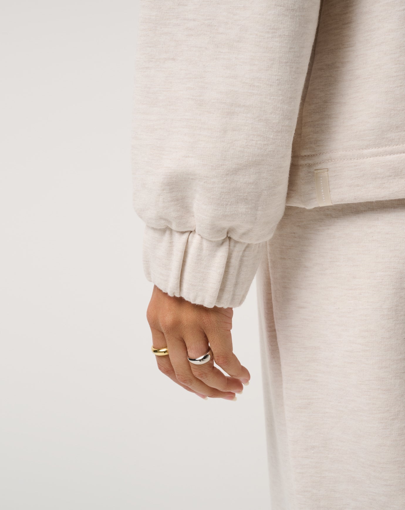 Heather Brazillian Sand Travis Mathew Cloud Fleece Clubside Half Zip