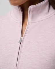 Heather Violet Ice Travis Mathew Cloud Fleece Half Zip 2.0