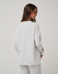 Heather Light Grey Travis Mathew Skyloft Soft Crew