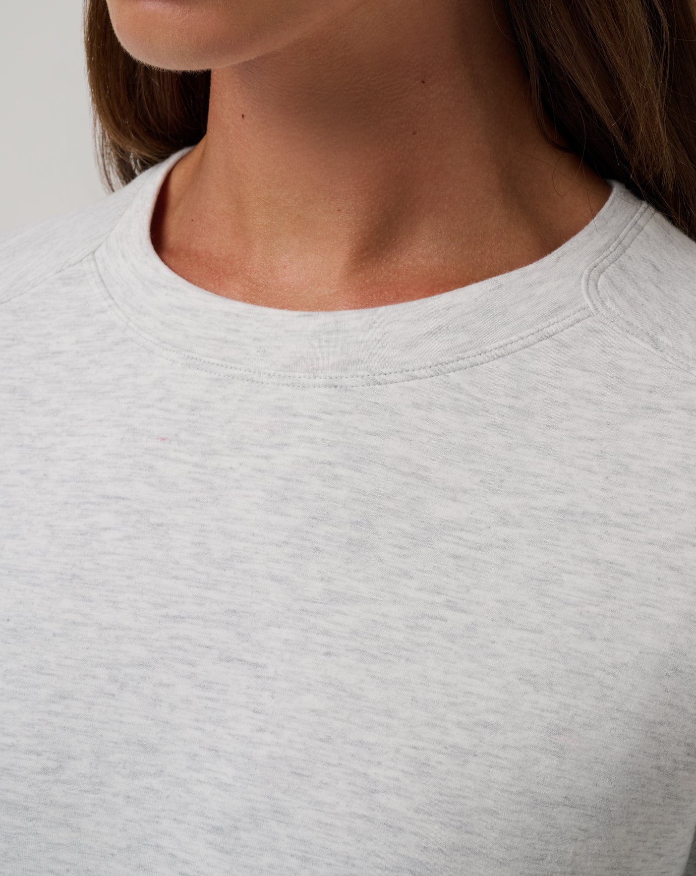 Heather Light Grey Travis Mathew Skyloft Soft Crew