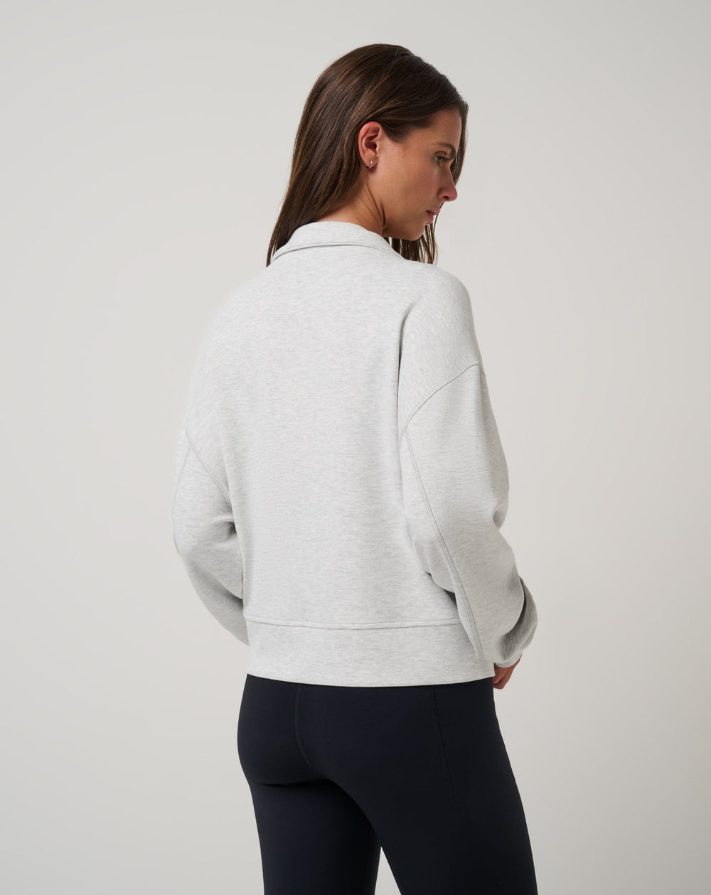 Heather Light Grey Travis Mathew Skyloft Soft Half Zip 2.0