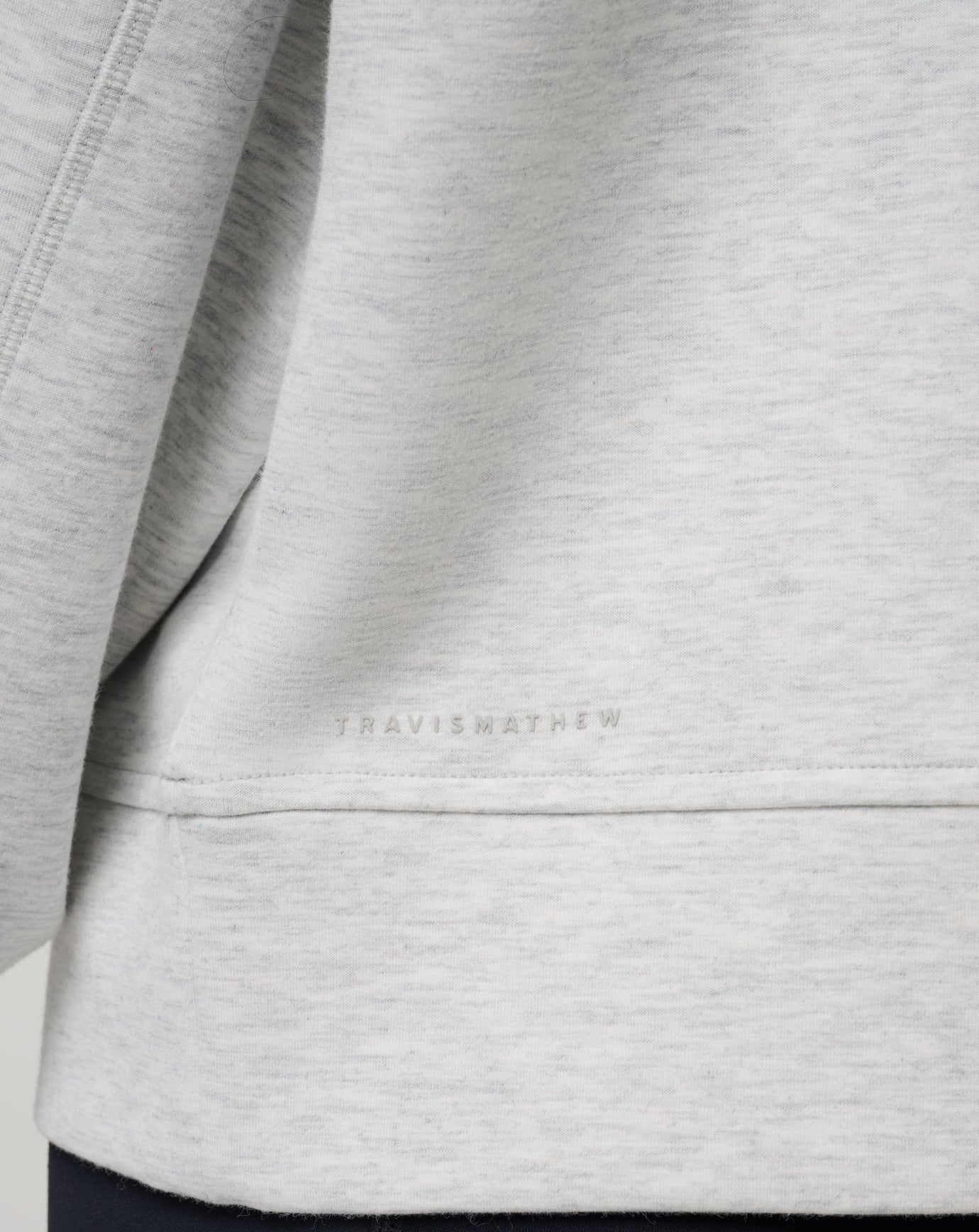 Heather Light Grey Travis Mathew Skyloft Soft Half Zip 2.0