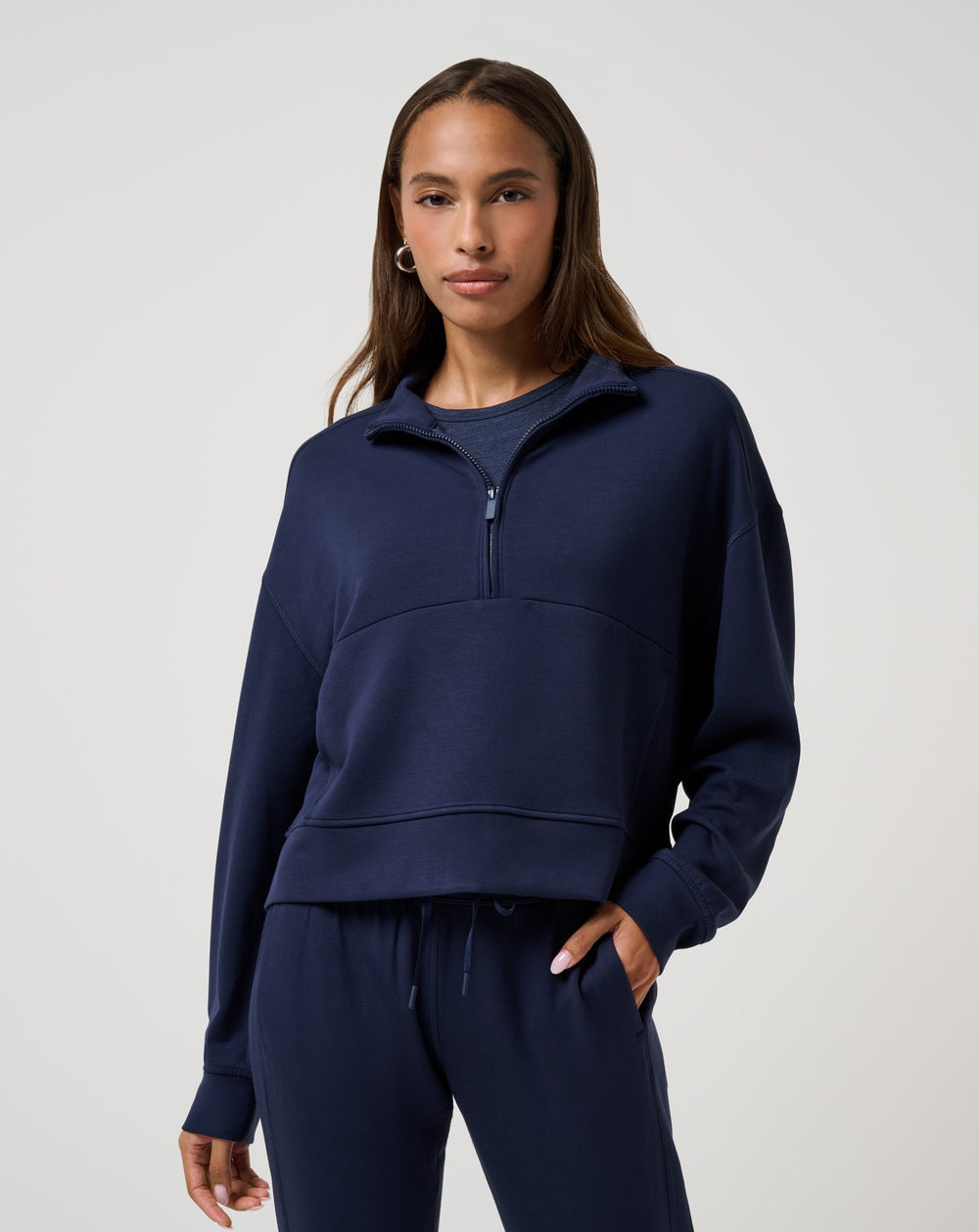 Navy Blazer Travis Mathew Skyloft Soft Half Zip 2.0