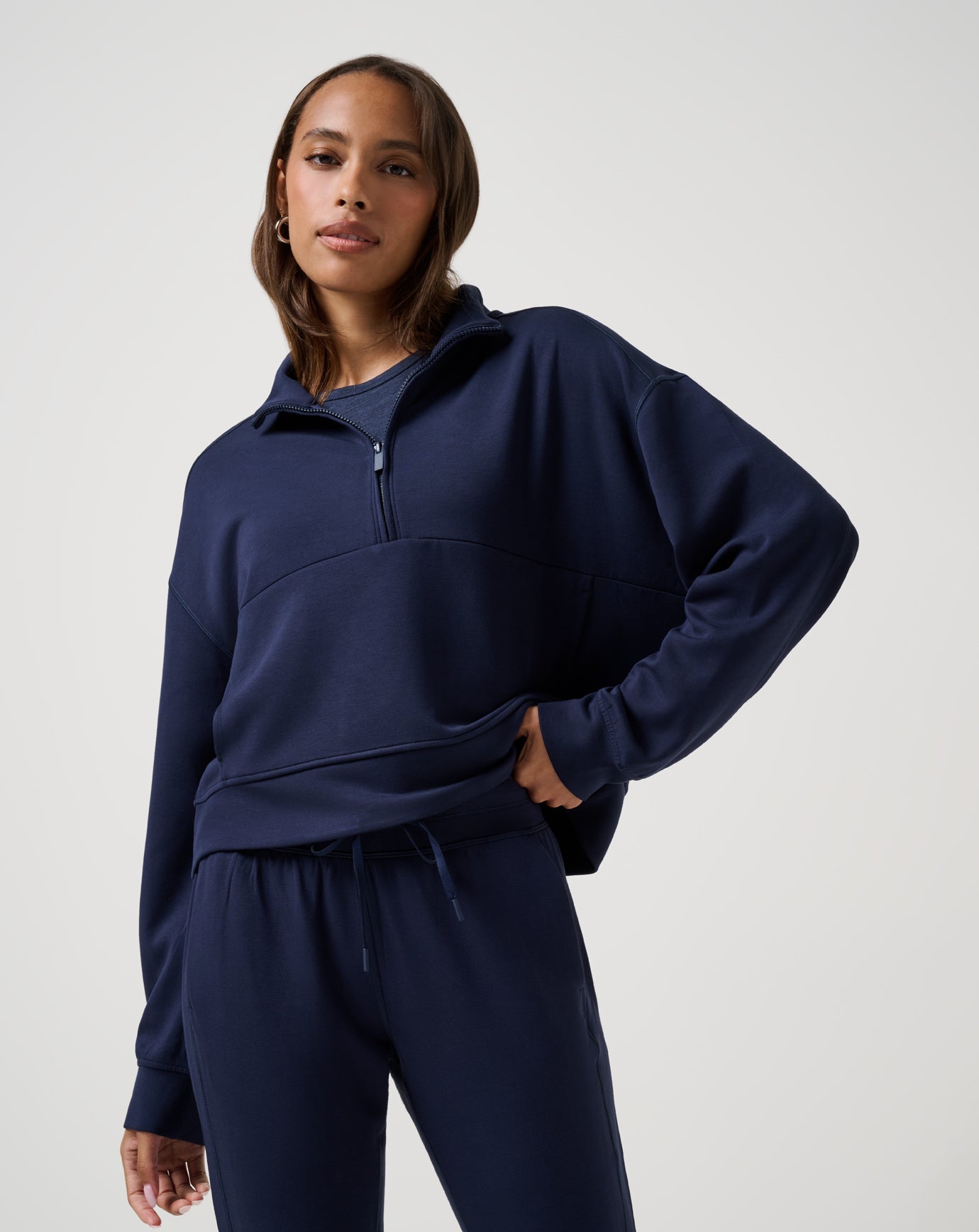 Navy Blazer Travis Mathew Skyloft Soft Half Zip 2.0
