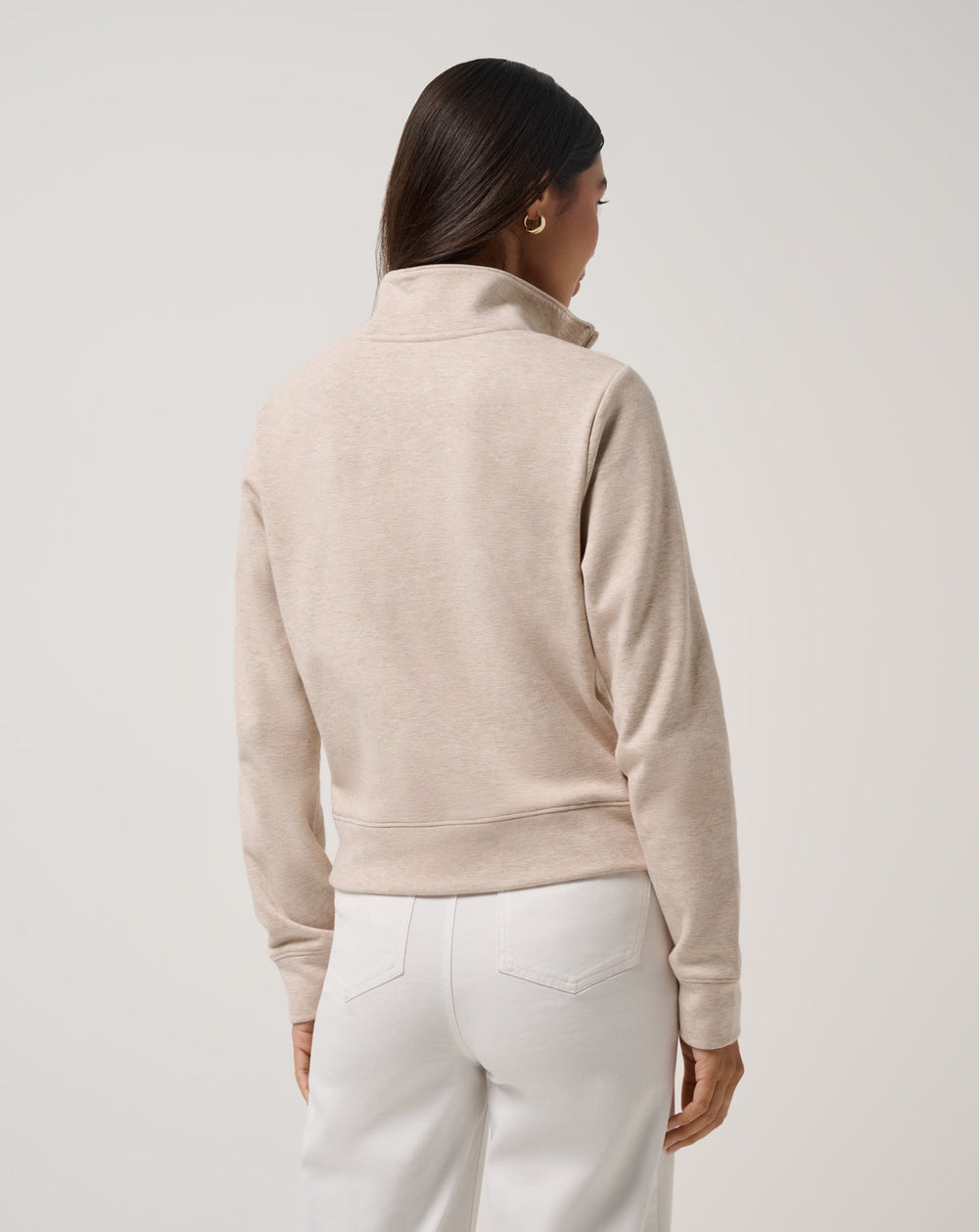 Heather Natural Travis Mathew Cloud Fleece Half Zip 2.0