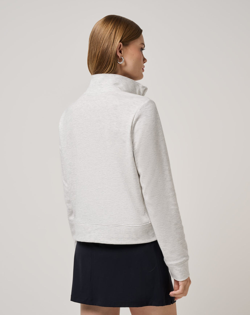 Heather Light Grey Travis Mathew Cloud Fleece Half Zip 2.0