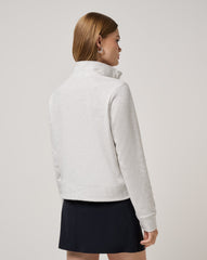 Heather Light Grey Travis Mathew Cloud Fleece Half Zip 2.0