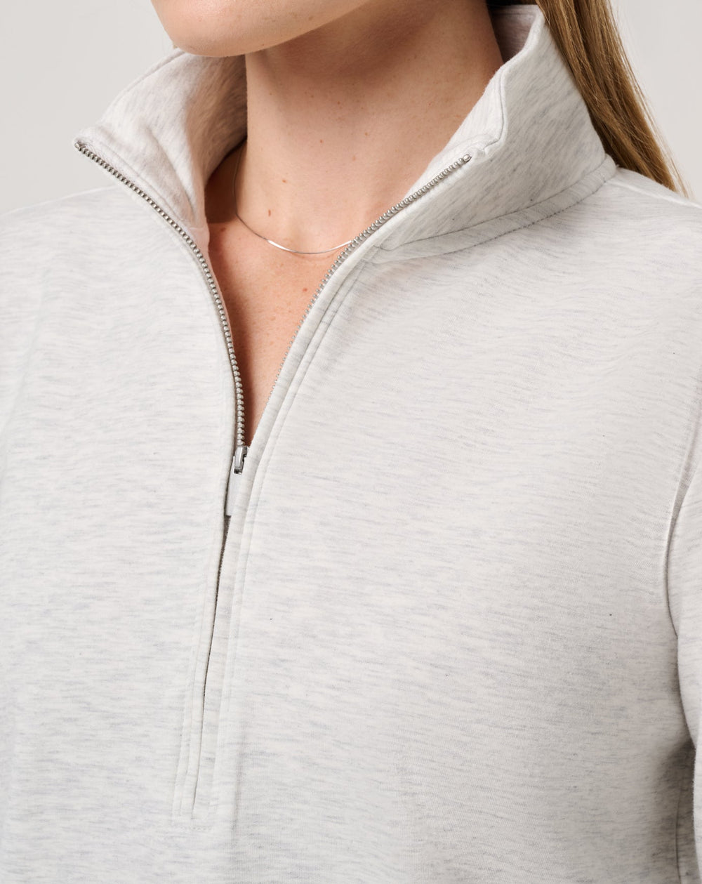 Heather Light Grey Travis Mathew Cloud Fleece Half Zip 2.0