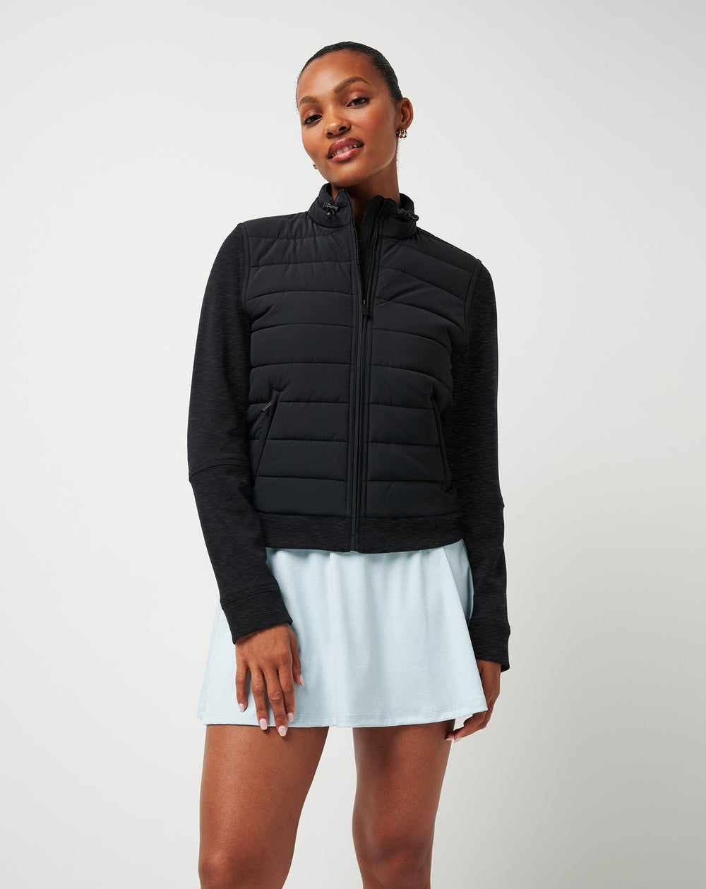 Heather Black Travis Mathew Skyloft Soft Espresso Martini Full Zip