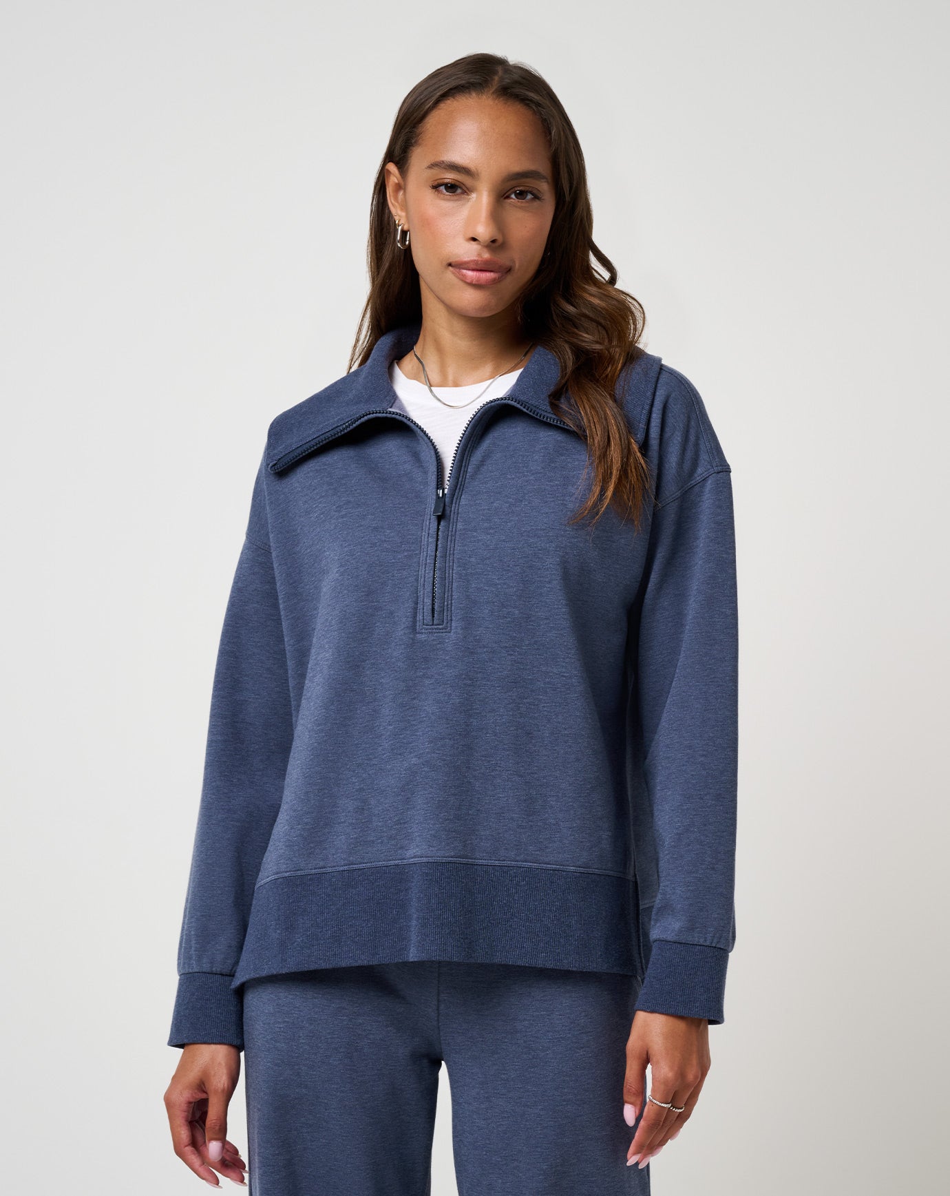 Heather Navy Blazer Travis Mathew Save The Day Cloud Half Zip 2.0