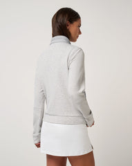 Heather Light Grey Travis Mathew Skyloft Soft Espresso Martini Full Zip
