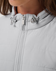 Heather Light Grey Travis Mathew Skyloft Soft Espresso Martini Full Zip