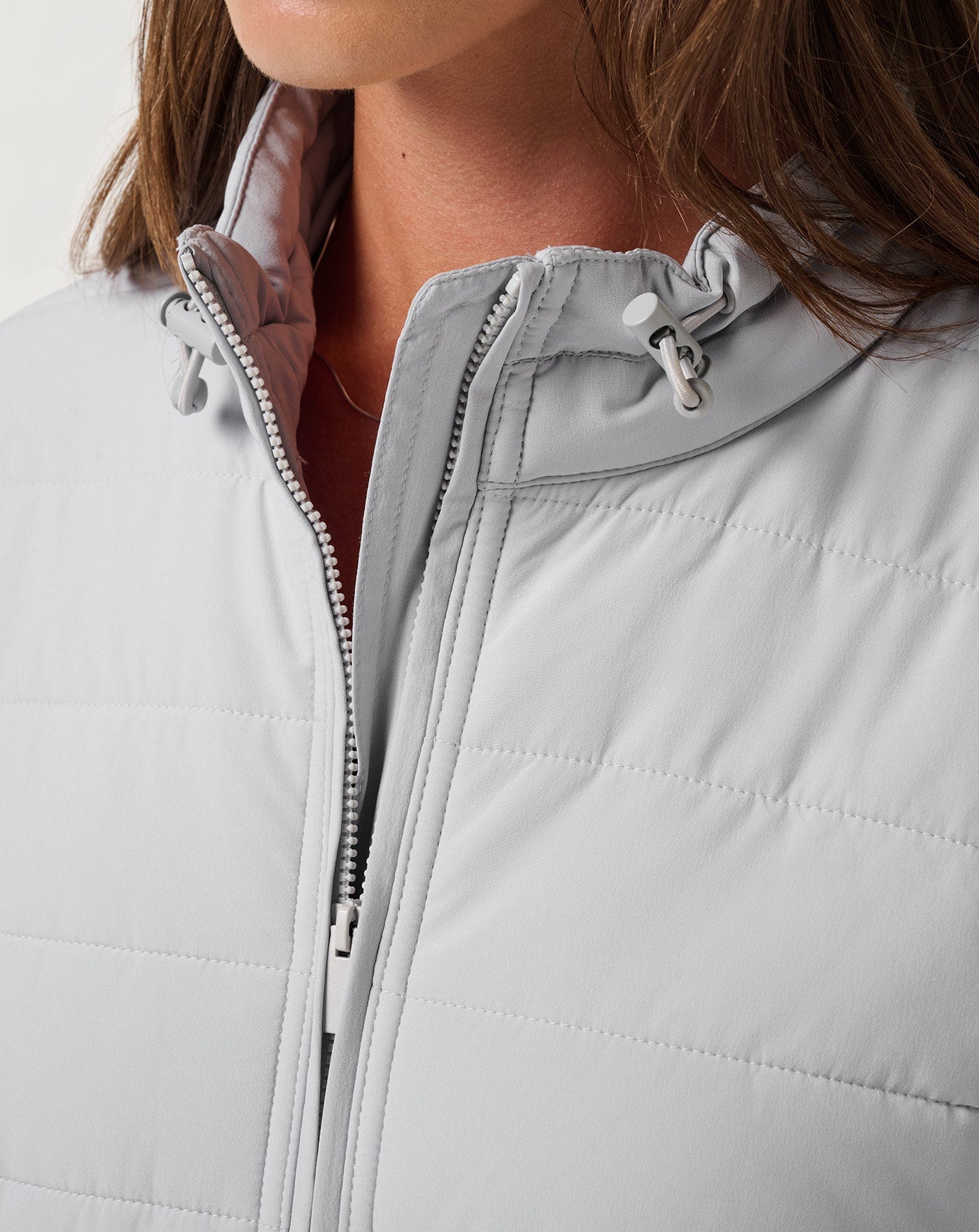 Heather Light Grey Travis Mathew Skyloft Soft Espresso Martini Full Zip