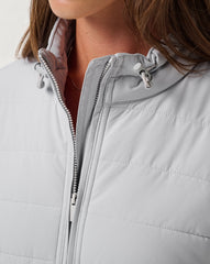 Heather Light Grey Travis Mathew Skyloft Soft Espresso Martini Full Zip
