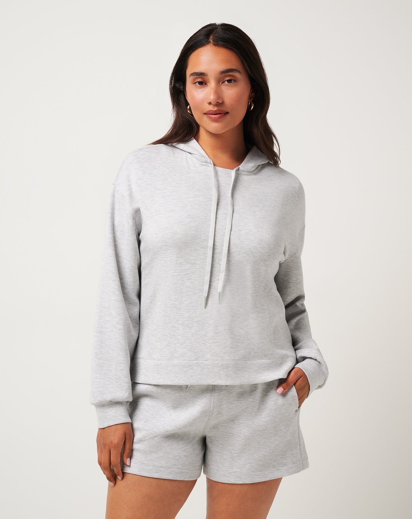 Heather Light Grey Travis Mathew Skyloft Soft Hoodie